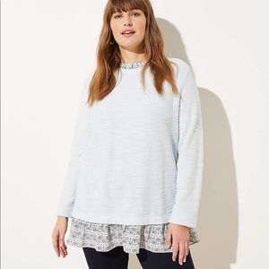 Mosaic Boucle Mixed Media Sweatshirt (20-22)